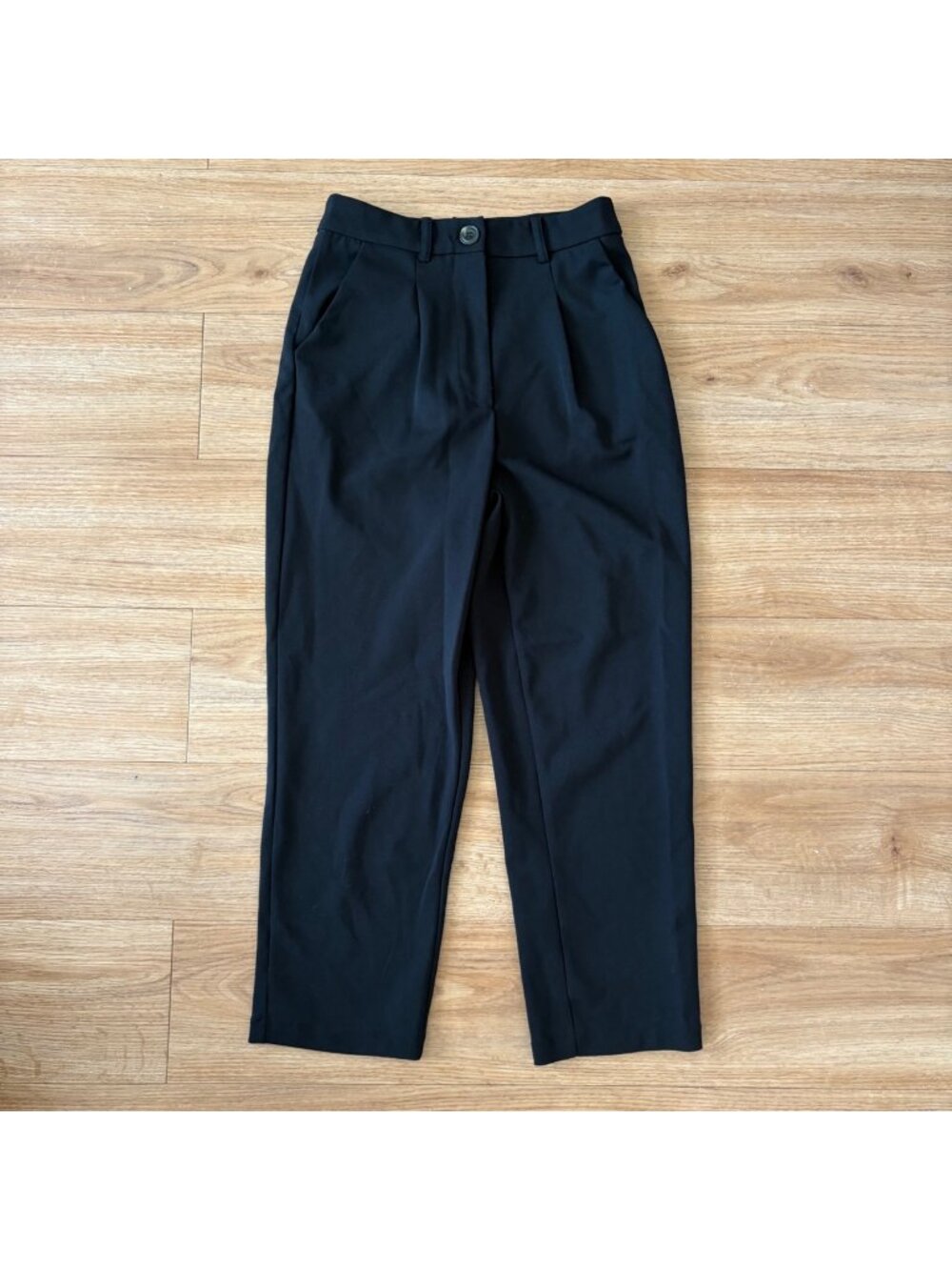 Good Luck Gem Mid Rise Slim Straight Leg Trouser Pants Black Women’s Size XS